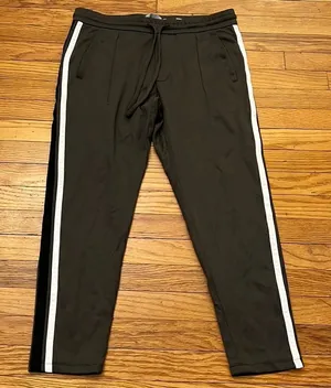 ‎Vince Women's Hunter green Cropped Side-Striped Pants Sz M thumbnail 1