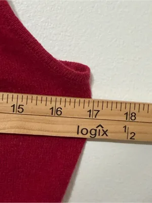 Ann Taylor 100% Cashmere Red Tank Top Size Small Fall Winter thumbnail 5