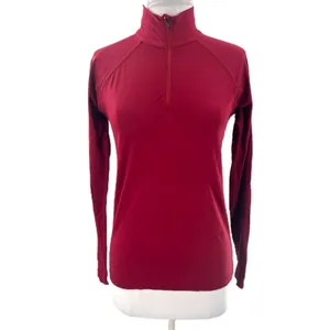 Athleta momentum seamless half zip red Long Sleeve Performance‎ Pullover Top S thumbnail 2