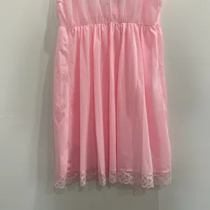 Vintage Montgomery Ward Pink Lace Slip Nightgown Dress Size Large Made In USA thumbnail 6