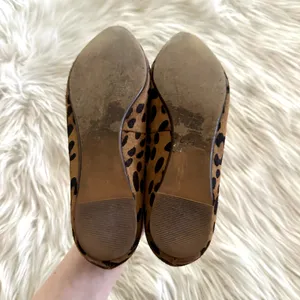 Madewell The Sidewalk Slimmer Leopard Flat Sz 7 thumbnail 6