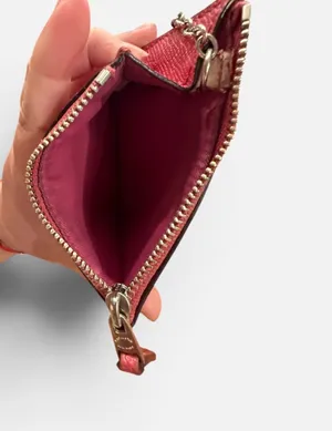 Pre-owned Coach Pink Saffiano Leather Zip Wristlet thumbnail 4