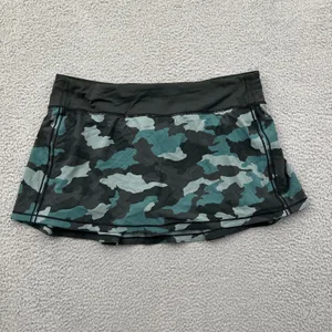 Lululemon Pace Rival Skirt Skort Green Camo Athletic Tennis Athleisure Women 12 thumbnail 2