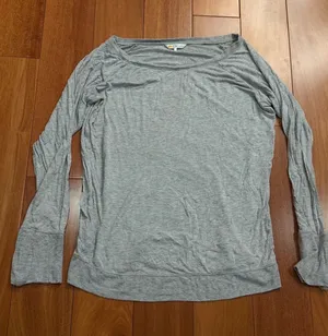 C&C Sport Gray Long Sleeve Top Women‎ Size L Casual Athletic Shirt thumbnail 1