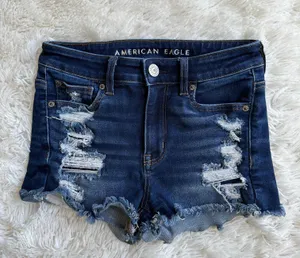 American Eagle High Rise Denim Shorts Size 0 thumbnail 1