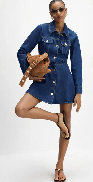 River Island Denim Dress Mini thumbnail 1