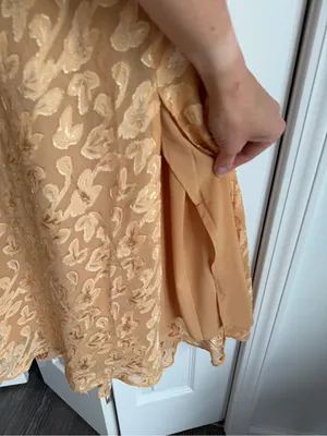 Hello Molly Gold‎ Floral Jacquard Midi Dress NWT thumbnail 5