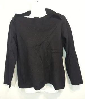 Banana Republic Black Extra Fine Wool Blend Pullover Sweater Womens‎ L CabinCore thumbnail 1