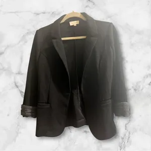 ✨SKIES ARE BLUE Asa Knit Black & Grey Sz Small Blazer✨ thumbnail 6