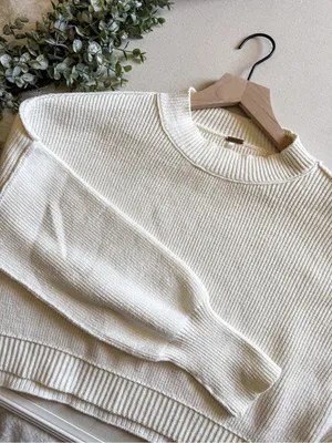 Free People Cream Easy Street Cropped Pullover XS thumbnail 3