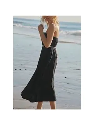 Free People Beach Peyton Tube Dress with White Rope/Beaded Belt Size L thumbnail 7