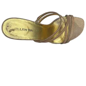 Vintage Heel Sandals Strappy Gold Metallic Ellen Tracy US 9 M 90s Casual Formal thumbnail 5