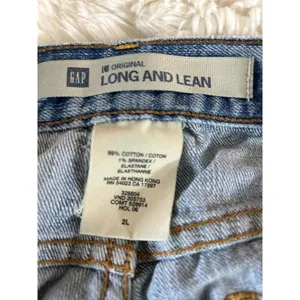 GAP Y2K Long Lean Jeans Sz2L Boot Cut Distressed Frayed Hem thumbnail 8