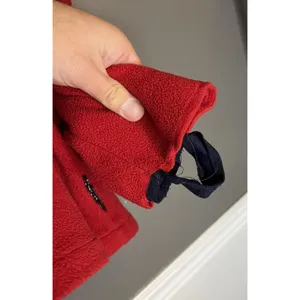 Woolrich Fleece Pullover Womens Medium Red Polartec Snap Mock Neck Outdoor Warm thumbnail 5