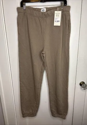 Mate the Label Organic Fleece Relaxed Pocket Sweatpant Mushroom Large $128 thumbnail 5