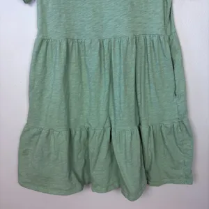 Gap T-Shirt Dress Green Crewneck Short Sleeve Tiered Skirt Side Pockets Size XS thumbnail 12