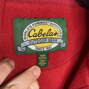 Cabela’s red‎ fleece vest size medium thumbnail 4