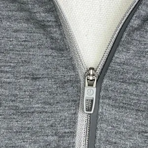 Lululemon heathered gray 1/4 zip pullover long sleeve activewear workout medium thumbnail 7