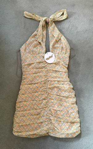 Cutout Halter Mini Dress thumbnail 3