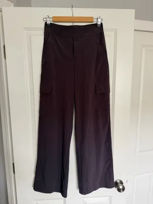 Athleta Brooklyn Heights High Rise Purple Cargo Pants Size 0 thumbnail 3