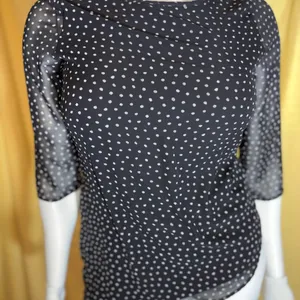 Polka‎ Dot Women's Top Black Size M thumbnail 1