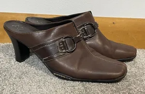 Aerosoles Snapezoid Women's Brown Casual Low block Heel Square‎ Toe Mule size 9M thumbnail 1
