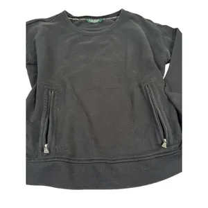 Lauren Ralph Lauren Black‎ Crewneck Sweatshirt Minimalist Pullover M/L thumbnail 4