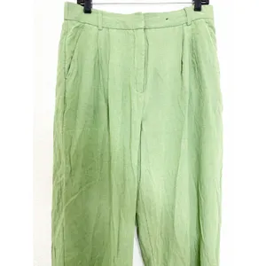 Abercrombie & Fitch Sloane Co-ord Linen Blend Wide Leg Trouser Size 12/31 Green thumbnail 9