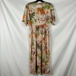 Zara Printed Floral Sheer Polyester Printed Tulle High-Waisted Dress Small thumbnail 2