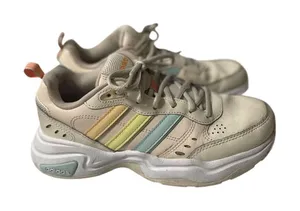 Adidas Strutter Sneakers Womens 5.5 Beige Pastel Rainbow Stripes GX6160 Dad Shoe thumbnail 1
