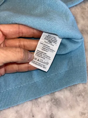 J. Crew Sky Blue Cashmere Crewneck Sweater thumbnail 5