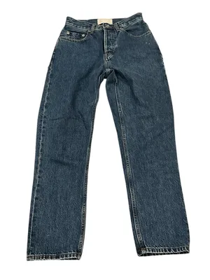 Everlane 90’s Cheeky High Rise Waist Denim Blue Straight Leg Jeans 24 Barrel thumbnail 2