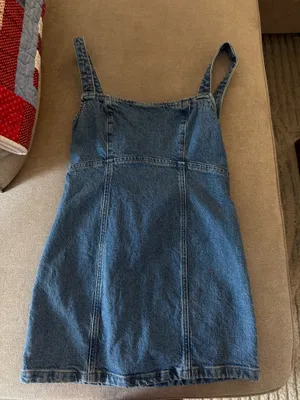 Zara Tie Back Denim Mini Dress thumbnail 2