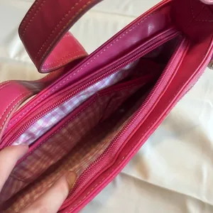 NWT Maggie B St Topaz Hobo Woven Straw Basket Shoulder Bag Fuchsia Pink thumbnail 5
