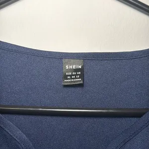 SHEIN Women’s‎ XL Navy Blue Short Sleeve Casual Dress thumbnail 3