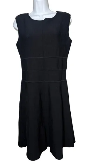 Tory Burch Beasley Black Stretch A-Line Dress Women’s Size L thumbnail 1
