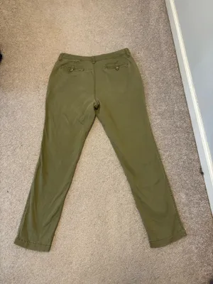 A New Day Olive Green Floral Embroidered Slim Pants thumbnail 8