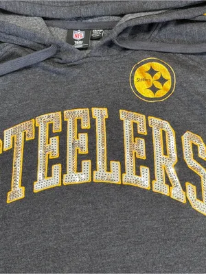 NFL Team Apparel Pittsburgh Steelers Hoodie Women’s XXL Charcoal Gray Logo NEW thumbnail 5