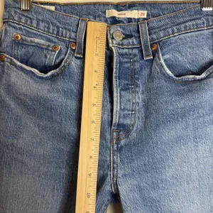 Levis Wedgie Jeans Womens 28 Blue High Rise Straight Leg Button Fly Denim thumbnail 7