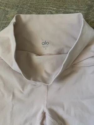 Alo High-Waist Moto Leggings in Pale Pink Size Medium thumbnail 2