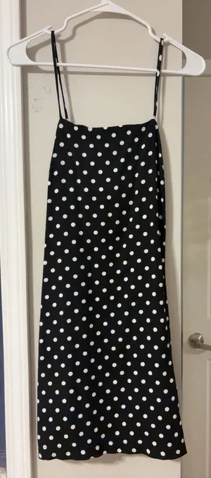 Monteau Black Polka dot mini dress thumbnail 1