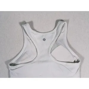 Lululemon Ebb To Street Racerback Crop Tank Size 6 White Ribbed Gym Yoga Pilates thumbnail 6