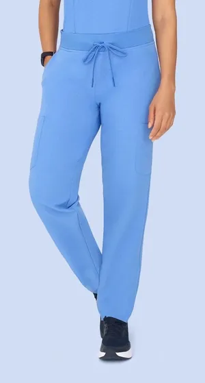 Mandala Nine Pocket Cargo Scrub Pants Ceil Blue Size XS Petite thumbnail 1