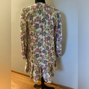 Boden floral tiered linen‎ dress. Size 4 thumbnail 2