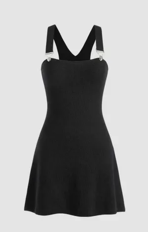 Cider Knit Square Neck Overall Mini dress thumbnail 1