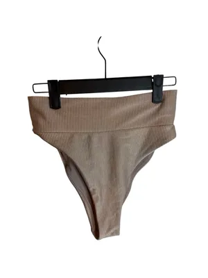 Aerie Beige Metallic Ribbed Bikini Swim Set thumbnail 5