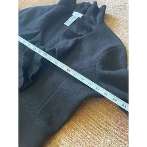Kate Hill Women's 100% Wool Jacket Black Career Coat Ruffled Front Unlined Sz PM thumbnail 3