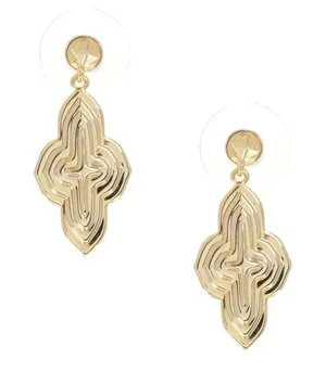 Kendra Scott Abbie drop earrings in gold metal thumbnail 1