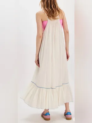 NEW FREE PEOPLE Tip Toeing Tulip Dress whisper white Sz S thumbnail 3