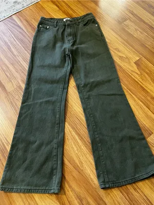 Listicle Olive Green Wide-Leg High-Rise Jeans thumbnail 2